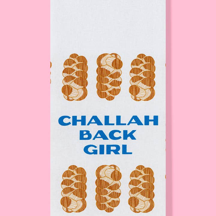 Bad Grandma Designs - Wholesale Tea Towel - Challah Back Girl kitchen towel dishtowel | Hannukah Judaica