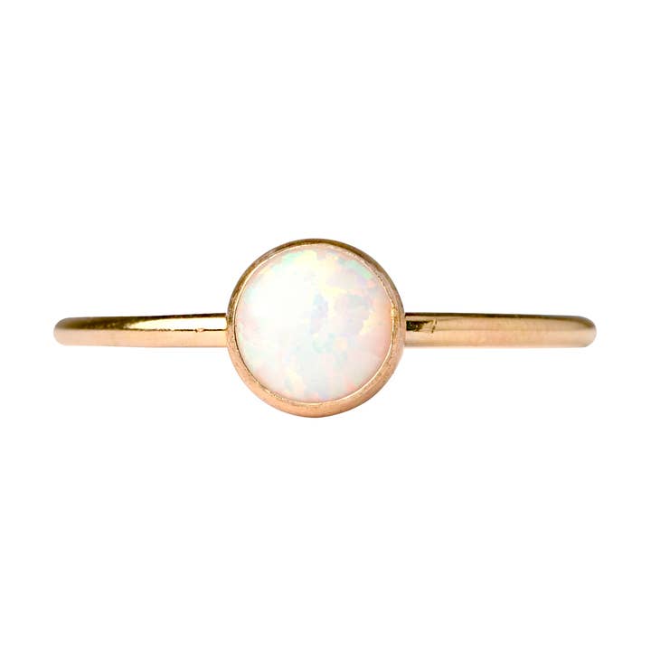 Medium Opal Ring 14 k guld fyldt stabling Band håndlavede for engroshandel hos Mineral and Matter
