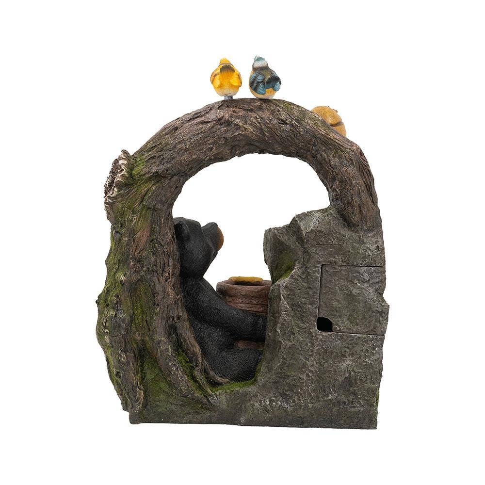 A&B Home Group Inc. - Wholesale Outdoor Ornament/Decor - 18.5x11.8x22.6" Two-Tiered Water Fountain w/ Woodland Animal5