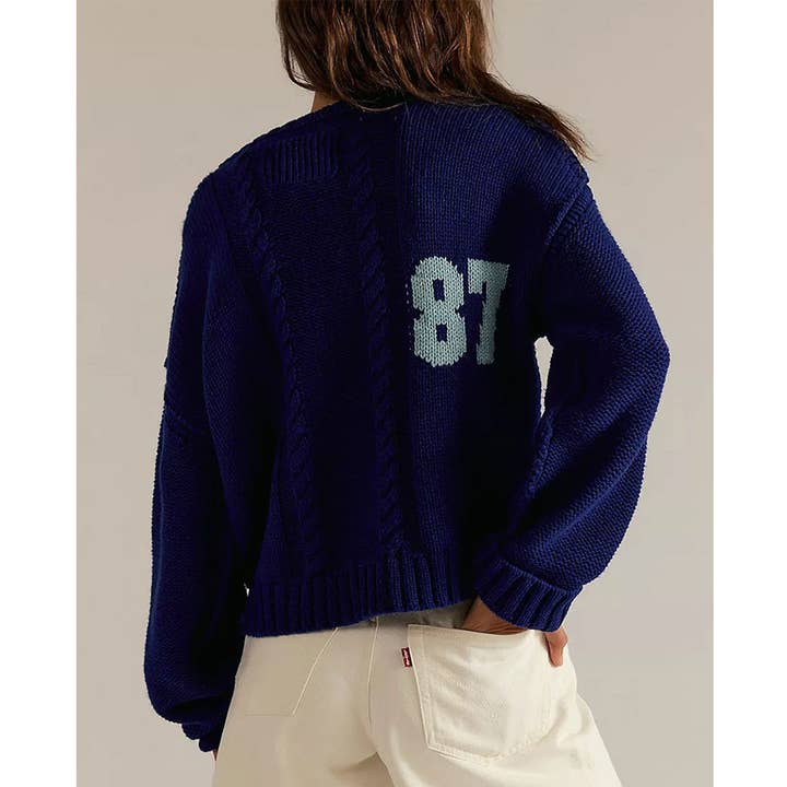 UNISHE - Wholesale Knit Sweater - Women's - Digital Colorblock Long Sleeve Knit Pullover Sweater SF1278