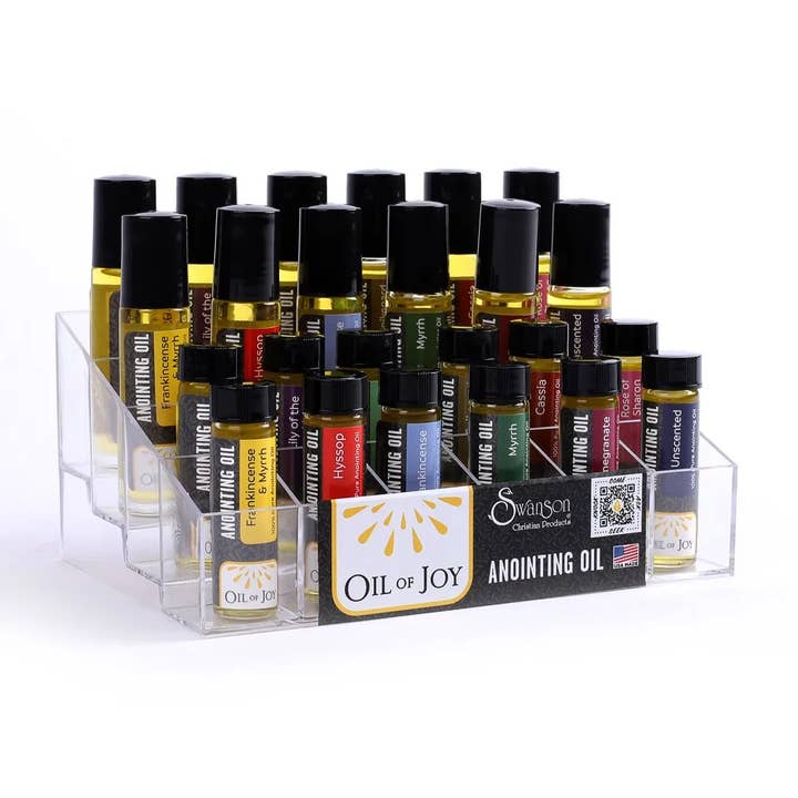 Swanson Christian Products - Wholesale Essential Oil Roll-On - Anointing Oil 1/4 Oz & 1/3 Oz Roller Display Pk24