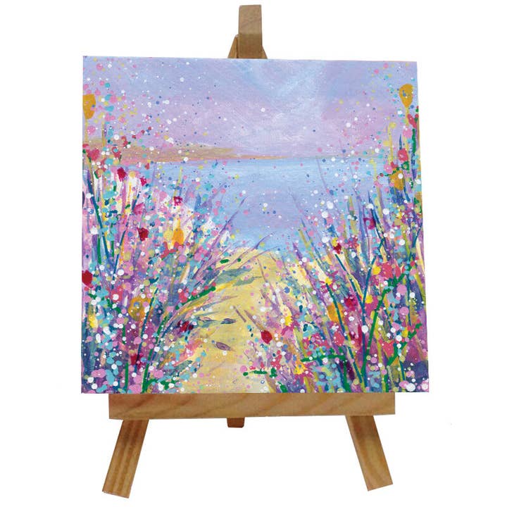 Here Comes the Summer Tile with Easel for wholesale by Emily Ward Art