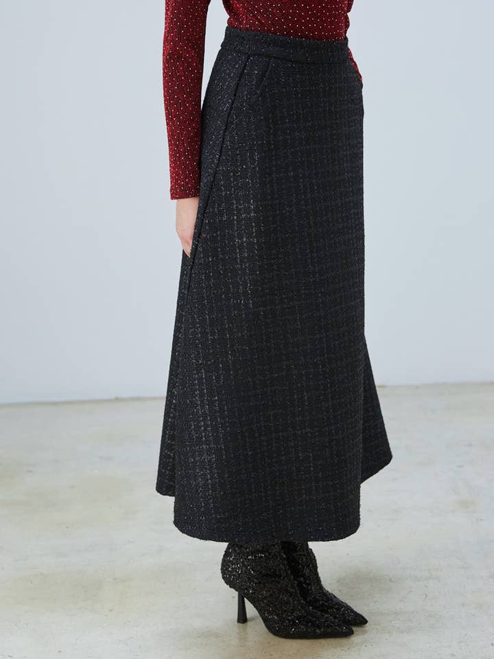 ELLI WHITE - Wholesale Skirt - Women's - Long tweed skirt3