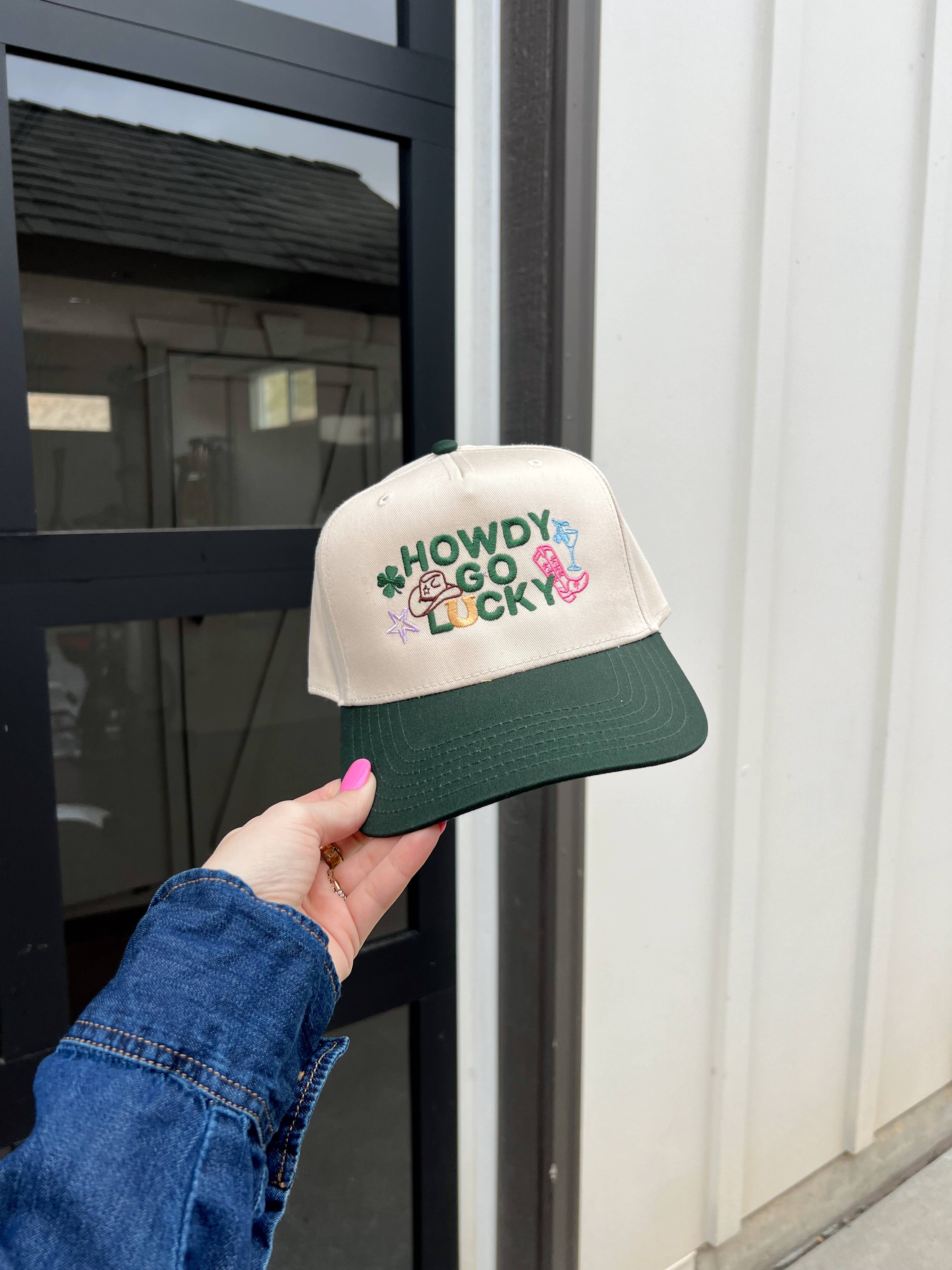 Ruby Moon - Wholesale Trucker Hat - Unisex - Howdy Go Lucky Embroidered Hat - St. Patricks Day Hat3