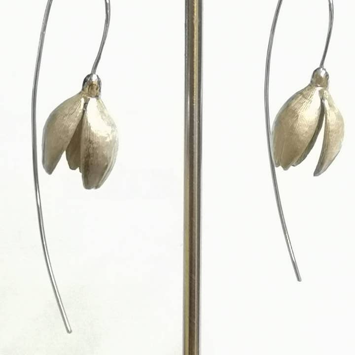 Andrew O'Dell Jewellery - Wholesale Dangle earrings - Snowdrop Drops Hand Made From Sterling Silver4