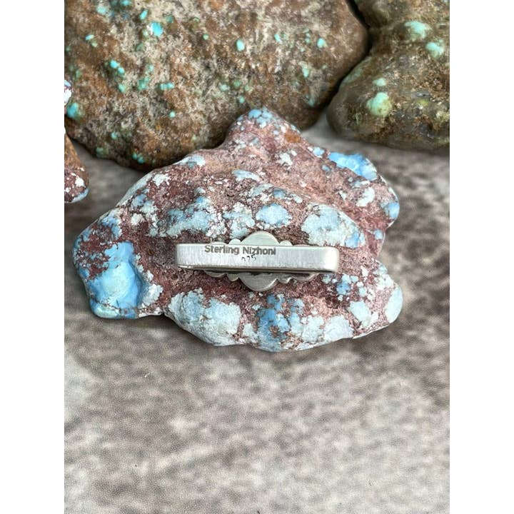 Nizhonitradersllc - Wholesale Individual Charm/Pendant - Handmade Sterling Silver Kingman Turquoise Watch Charms with Signed Nizhoni4