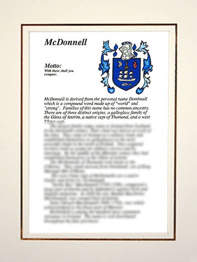 McDonnell for wholesale by Family Histories