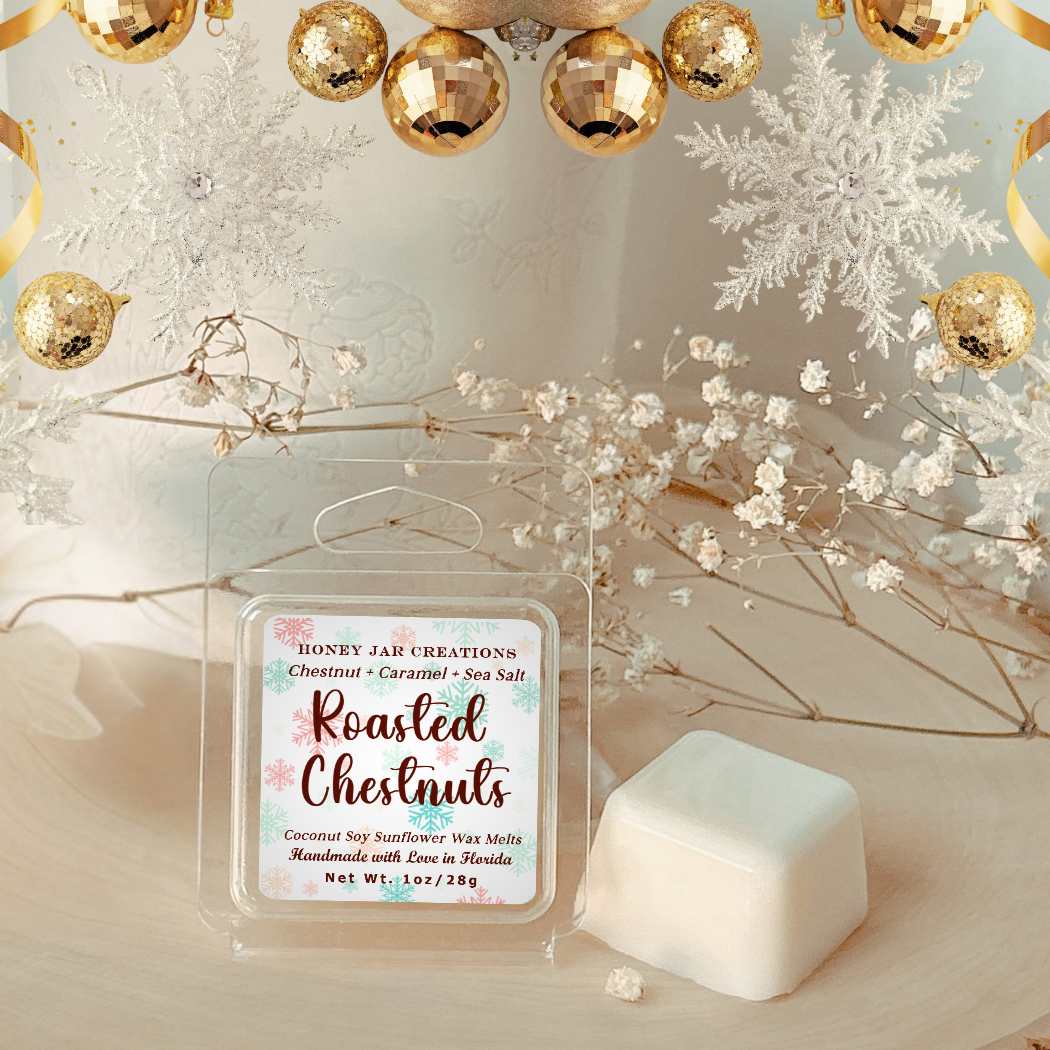 Honey Jar Creations - Wholesale Wax Melt - Roasted Chestnuts | Christmas-Inspired | Artisan Wax Melts0