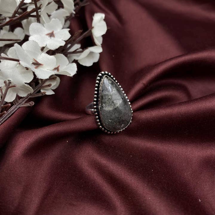 Quirky Fashions - Wholesale Cocktail/statement ring - Handcrafted Gemstone Rings Set – Adjustable Oxidized Silver5