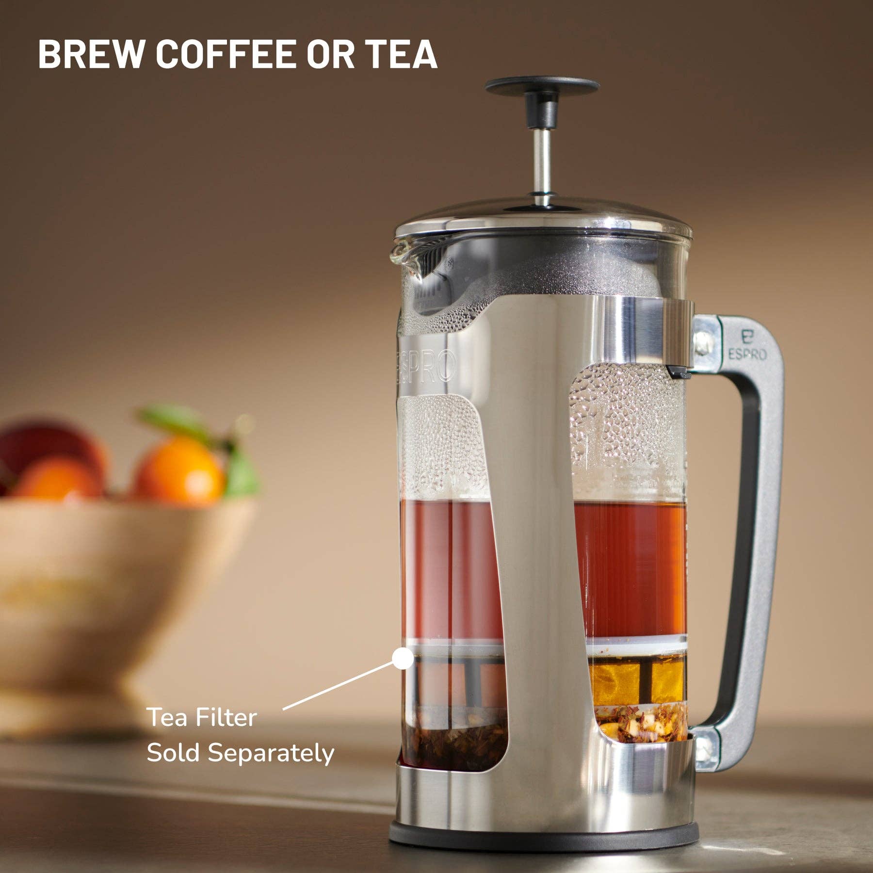 Viva | Espro | Liiton - Wholesale French Press - P5 French Press Coffee Maker - Polished Stainless Steel Cage4