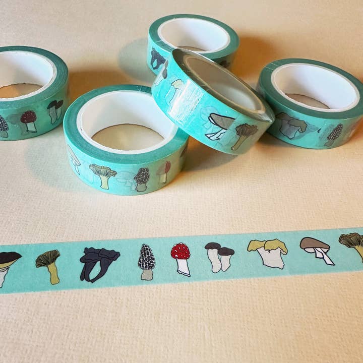 Washi tape champignons nature forêt mycètes plein air papeterie pour la vente par Made by Nilina
