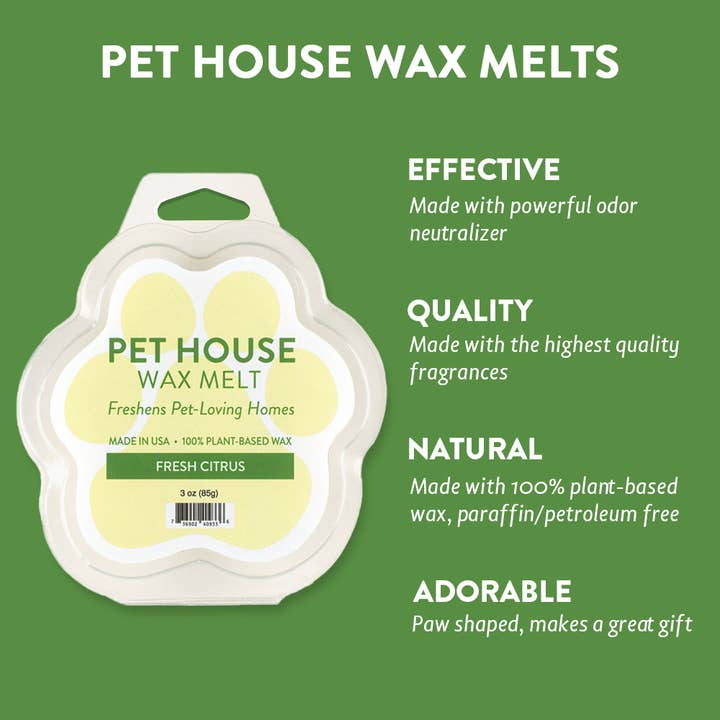 Pet House by One Fur All - Wholesale Wax Melt - Fresh Citrus Wax Melt 3 oz2