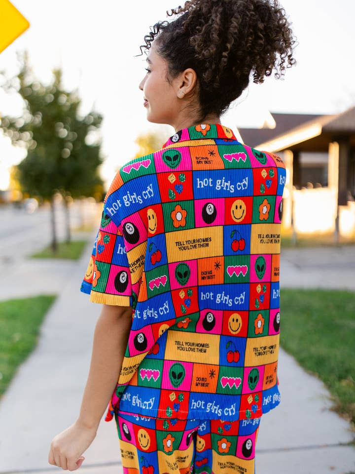 Taby Originals - Wholesale Lounge Set - Women's - TABY ORIGINAL: Working On Myself Plisse Pant Set IN SIZES XS-5X***3