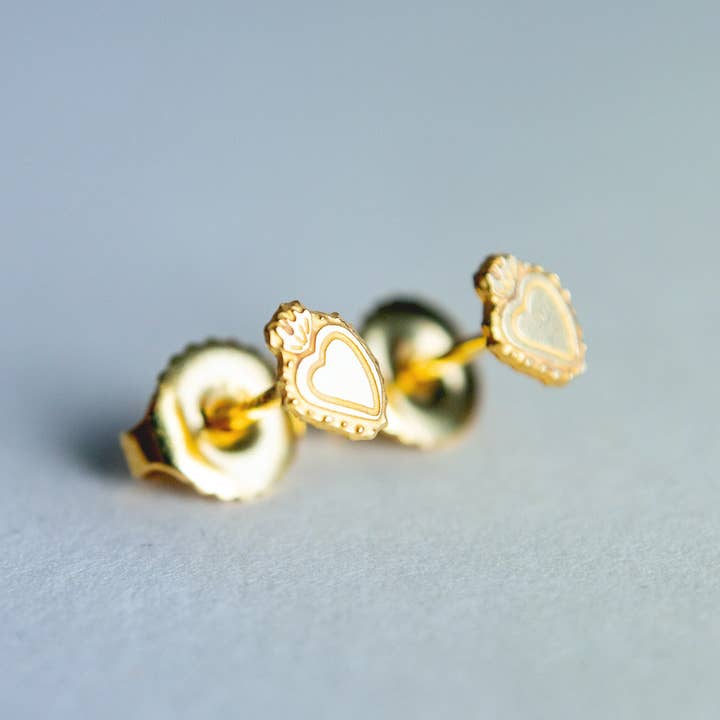 Adorabili - Wholesale Stud/Post Earrings - Ex-voto gold-plated earrings 3 microns2