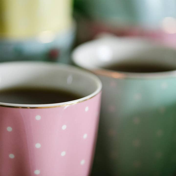 Brew To A Tea - Wholesale Coffee Mug - BTaT Floral Porcelain Bone China Coffee Mugs, Set of 84