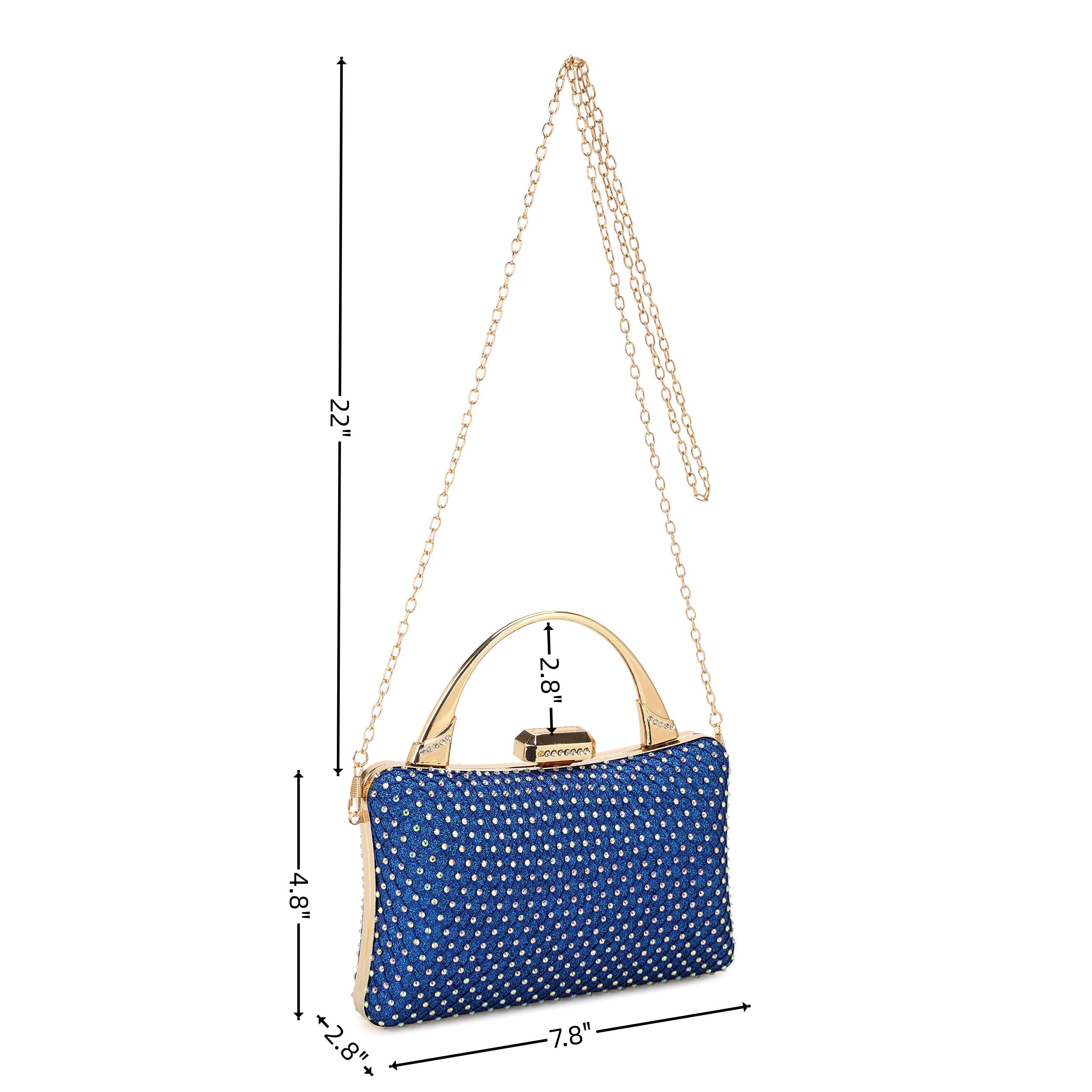 KAYLA+AVA - Wholesale Top Handle Bag - Women's - HANNAH Rhinestone Embellished Top Handle Evening Bag14