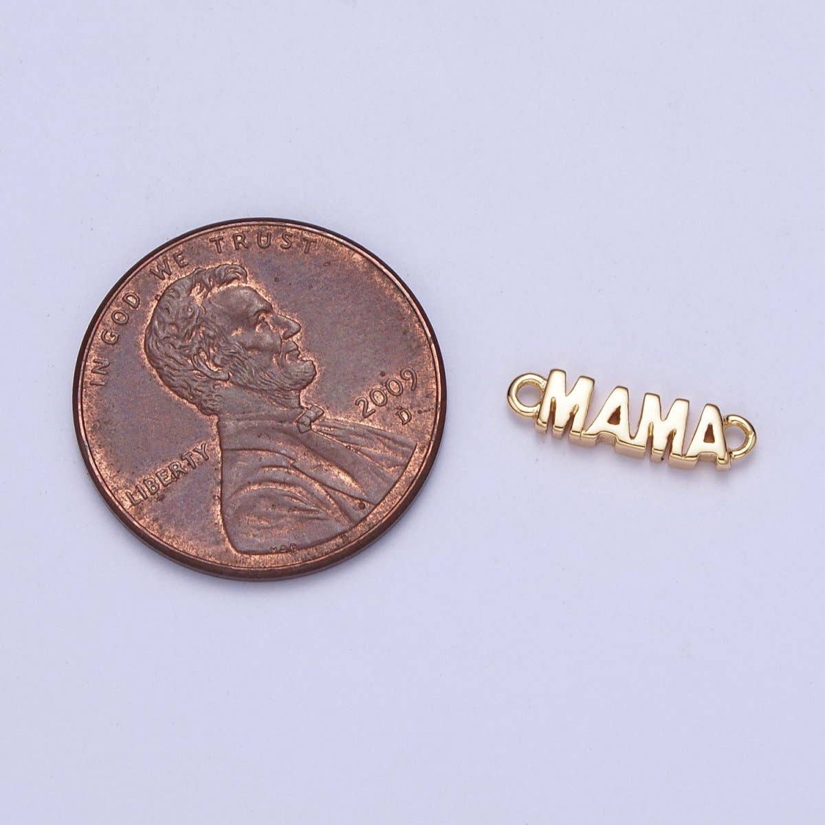 Aim Eternal - Wholesale Individual Charm/Pendant - Gold Filled S925 Sterling Silver MAMA Script Charm Link Connector For Mother's Day Jewelry Supply Component G-709 G-7102