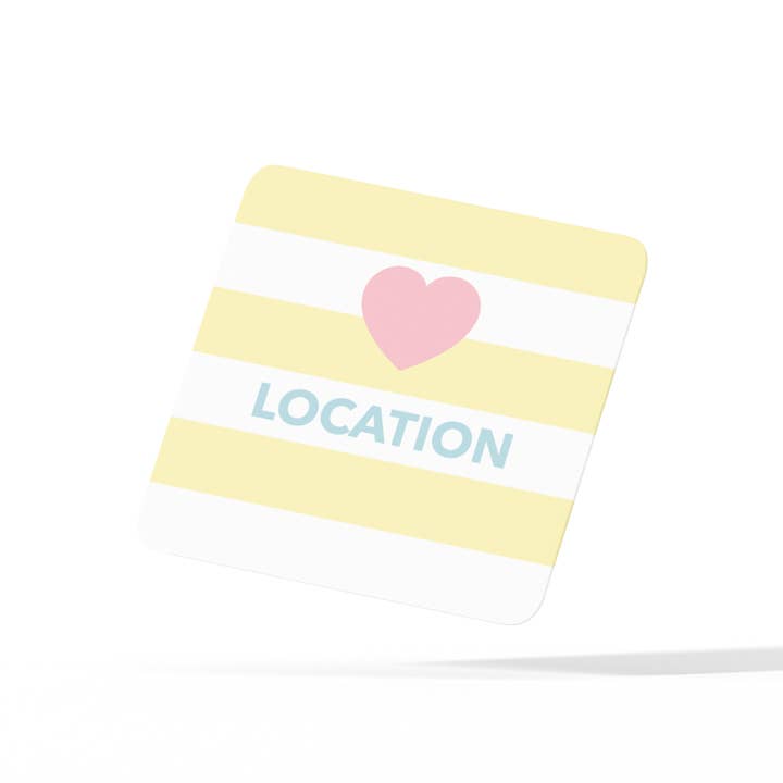 Betty Boyns Designs – wholesale Coasters – HEART MY LOCATION COASTER
State your required location1