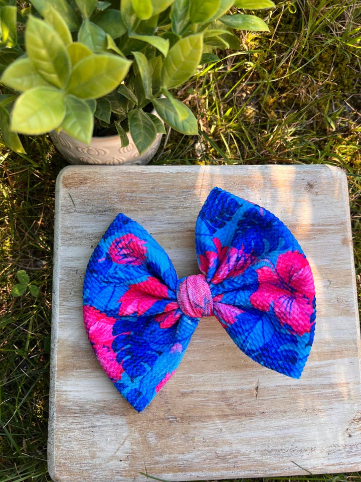 Laço floral havaiano neon por atacado de All About That Bow