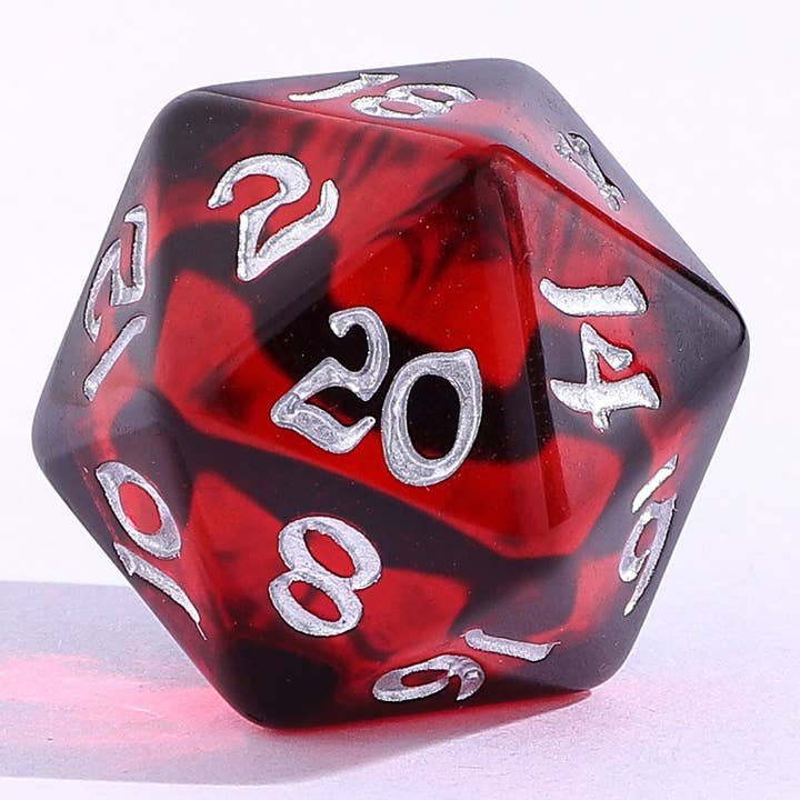 Hymgho Premium Dice - Wholesale Dice - Wyrmforged Rollers - Rounded Resin Polyhedral Dice - Dragon Eye Red