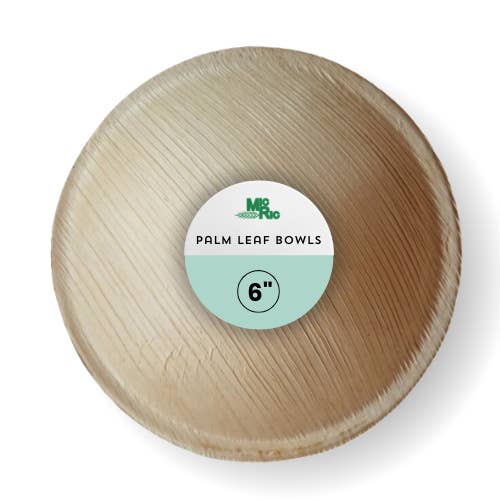 Palm Leaf 6 Inch Round Bowl (600 Pack) Buy By Bulk for wholesale by MicRic
