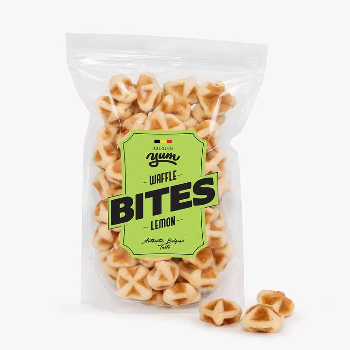 Bouchées de gaufres belges 11oz – Citron pour la vente par BelgianYum