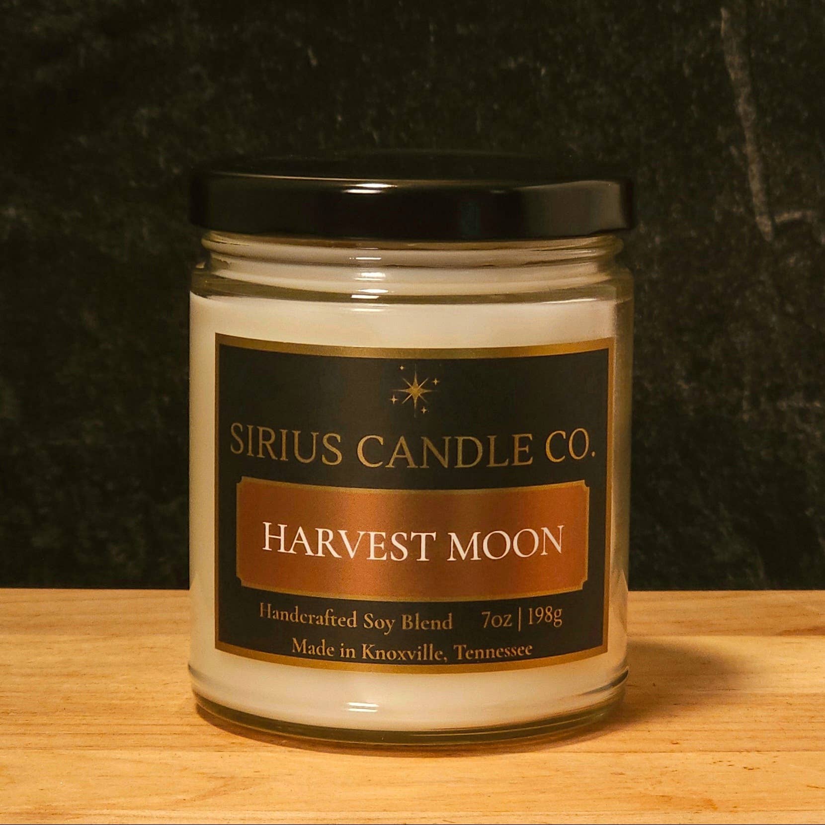 Sirius Candle Co. - Wholesale Jar/Filled Candle - Harvest Moon - 7 oz. Clear Glass Scented Candle