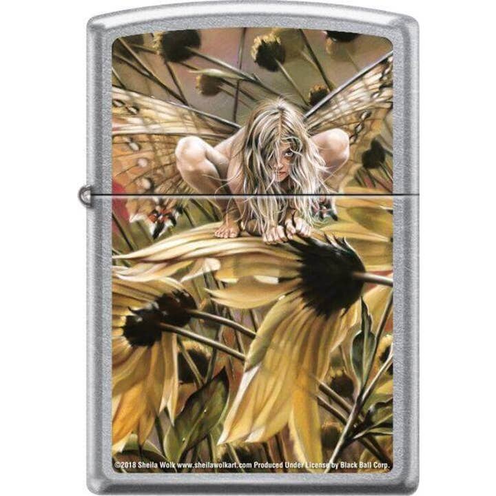 Scorpio Posters - Wholesale Lighter - Chameleon by: Sheila Wolk Zippo - Brushed Chrome Lighter