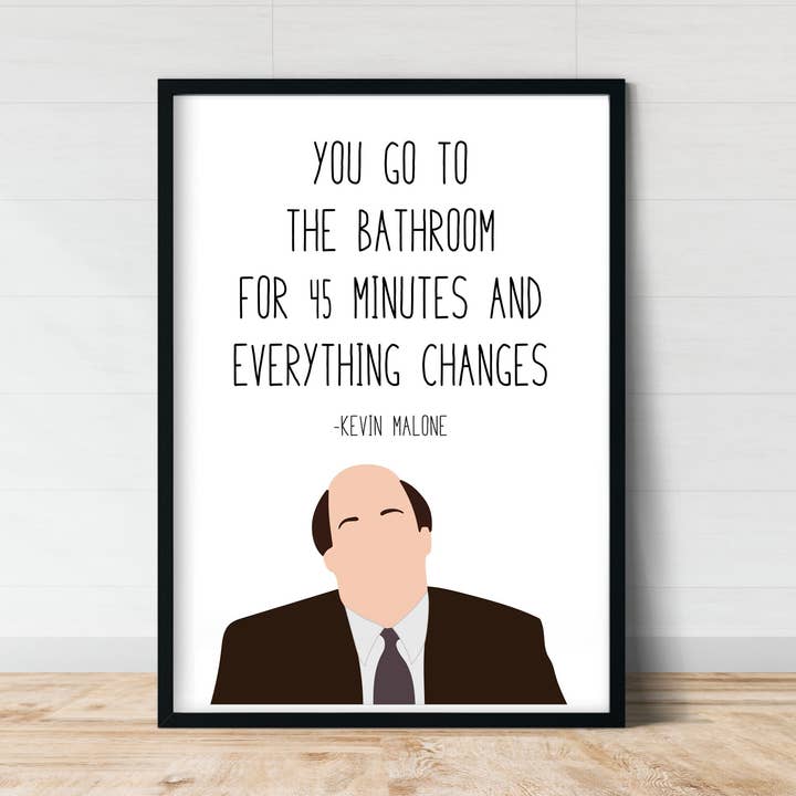Kevin Malone "Baño" Impresión | The Office para venta al por mayor de Callisto Design House