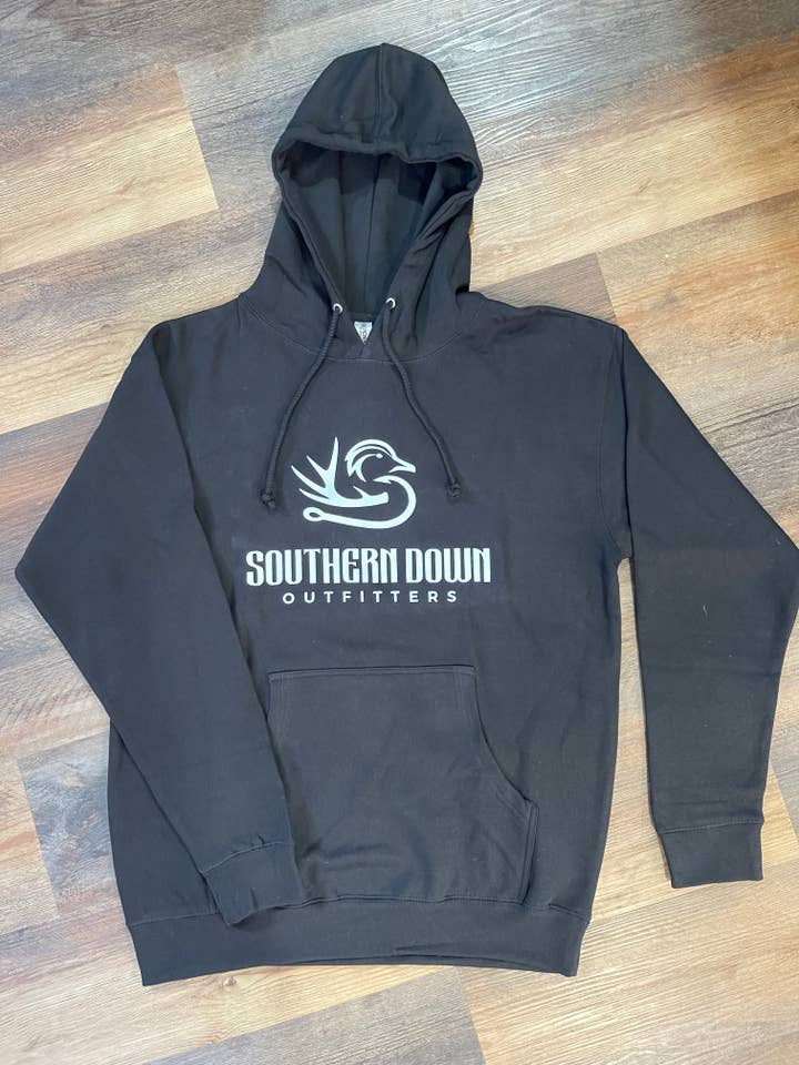 Southern Down Outfitters - Wholesale Hoodie - Unisex - Hoodie - Black Bold Logo1