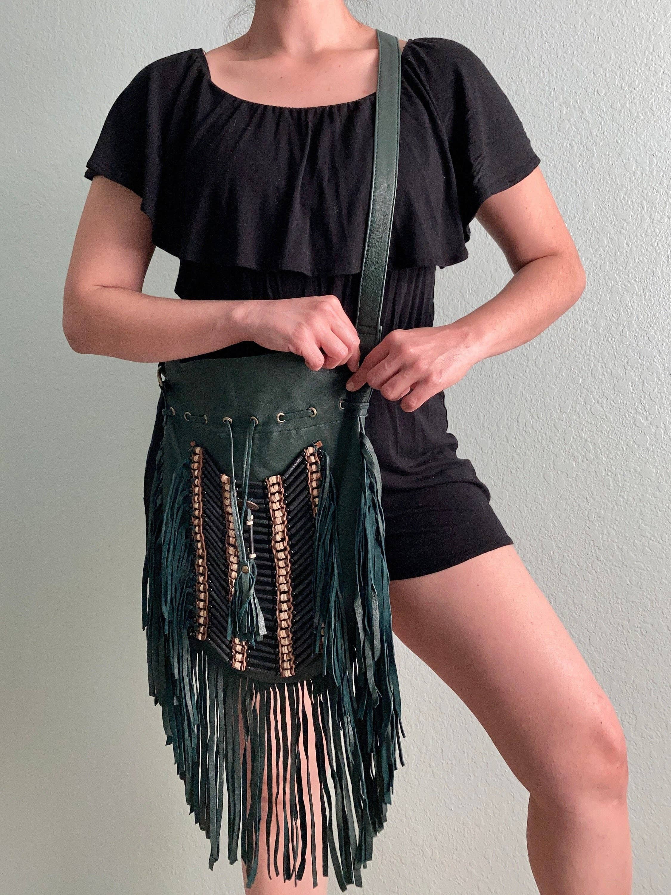 FiveNine Leather - Vente Sac à bandoulière – femme - Sac à bandoulière surdimensionné en cuir Boho Gypsy Western1