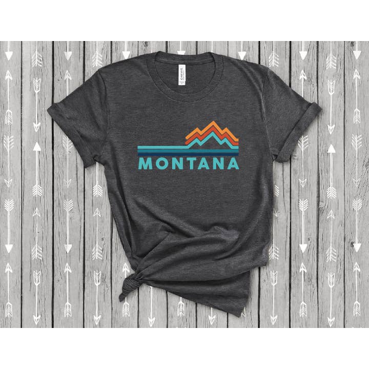 MT Brand Apparel - Wholesale Screen Printed T-Shirt - Women's - Retro Mountain Customizable Tee