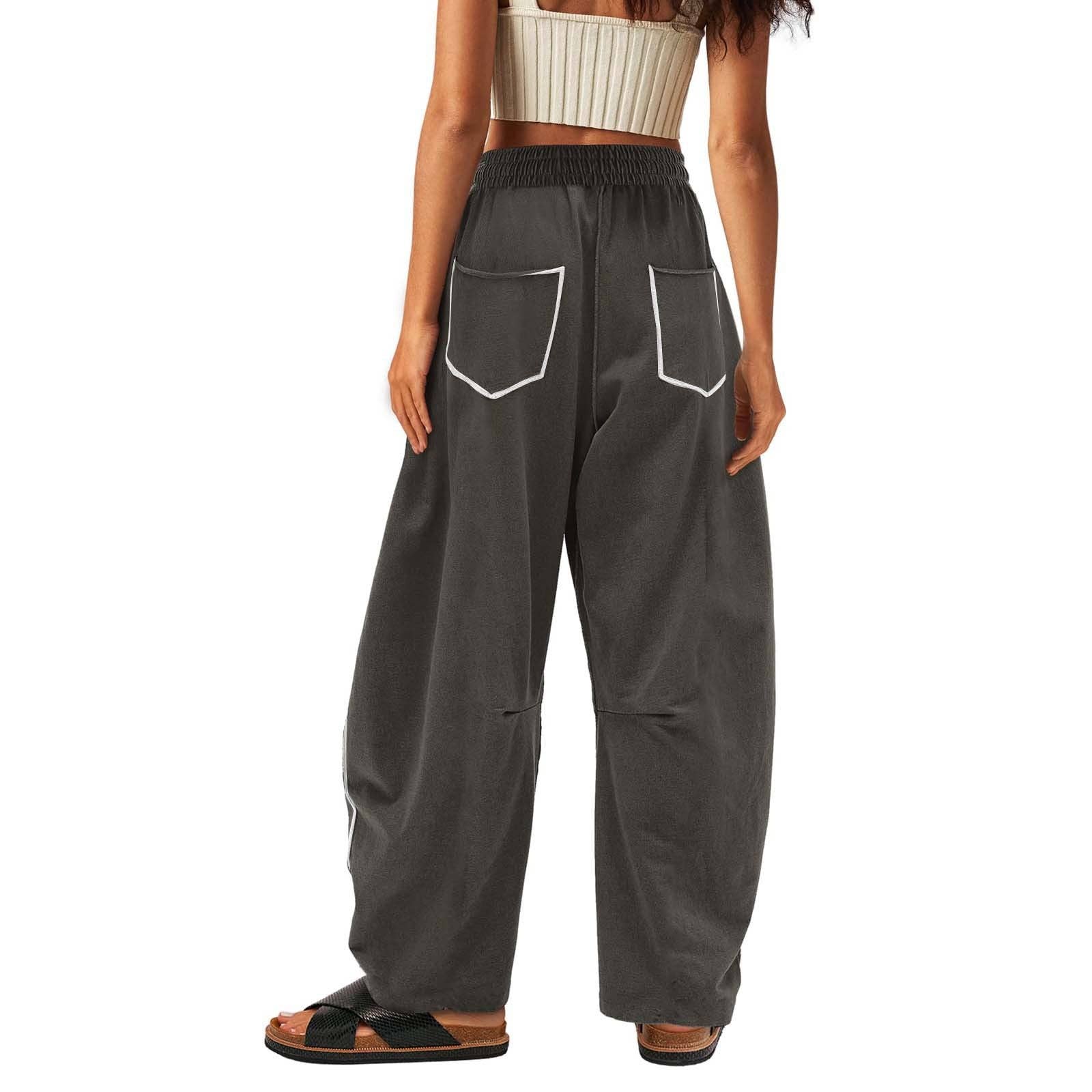 Dipped Shop - Wholesale Pants - Women's - Simple Drawstring Mid-Waist Causal Pants DP25F54711