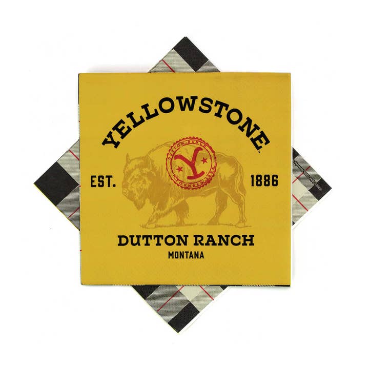 Yellowstone Beverage Napkins (16 Pack) for wholesale by Prime Party