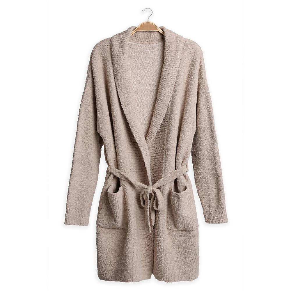 Sensibling Corp. - Venta al por mayor Bata - Mujer - Bata Sólida con Bolsillos y Cinturón2