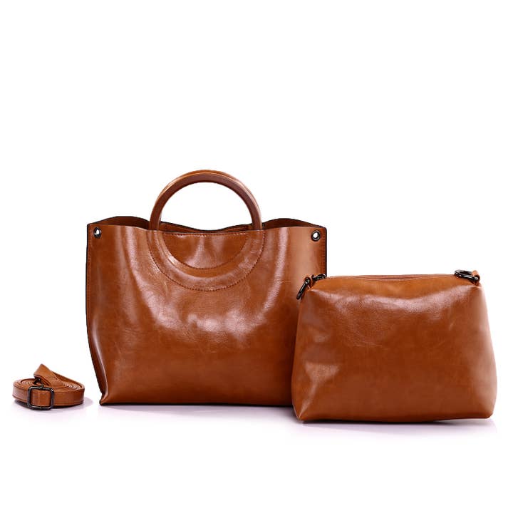 INES DELAURE - Venta al por mayor Bolso con asas - Mujer - Bolso dos en uno, asas redondas, correa de hombro extraíble