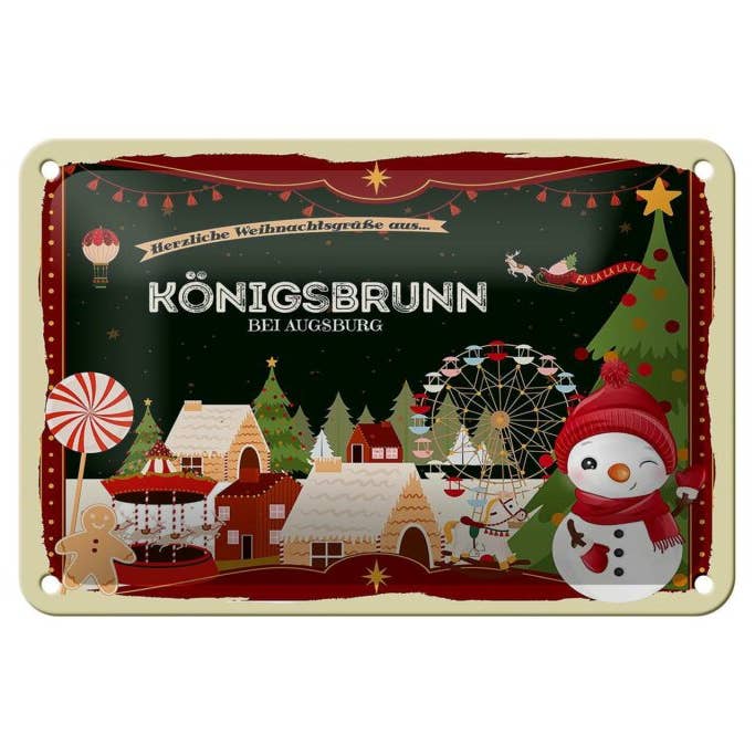 Saudações de Natal Königswinter prenda decorativa 18x12cm por atacado de Femer