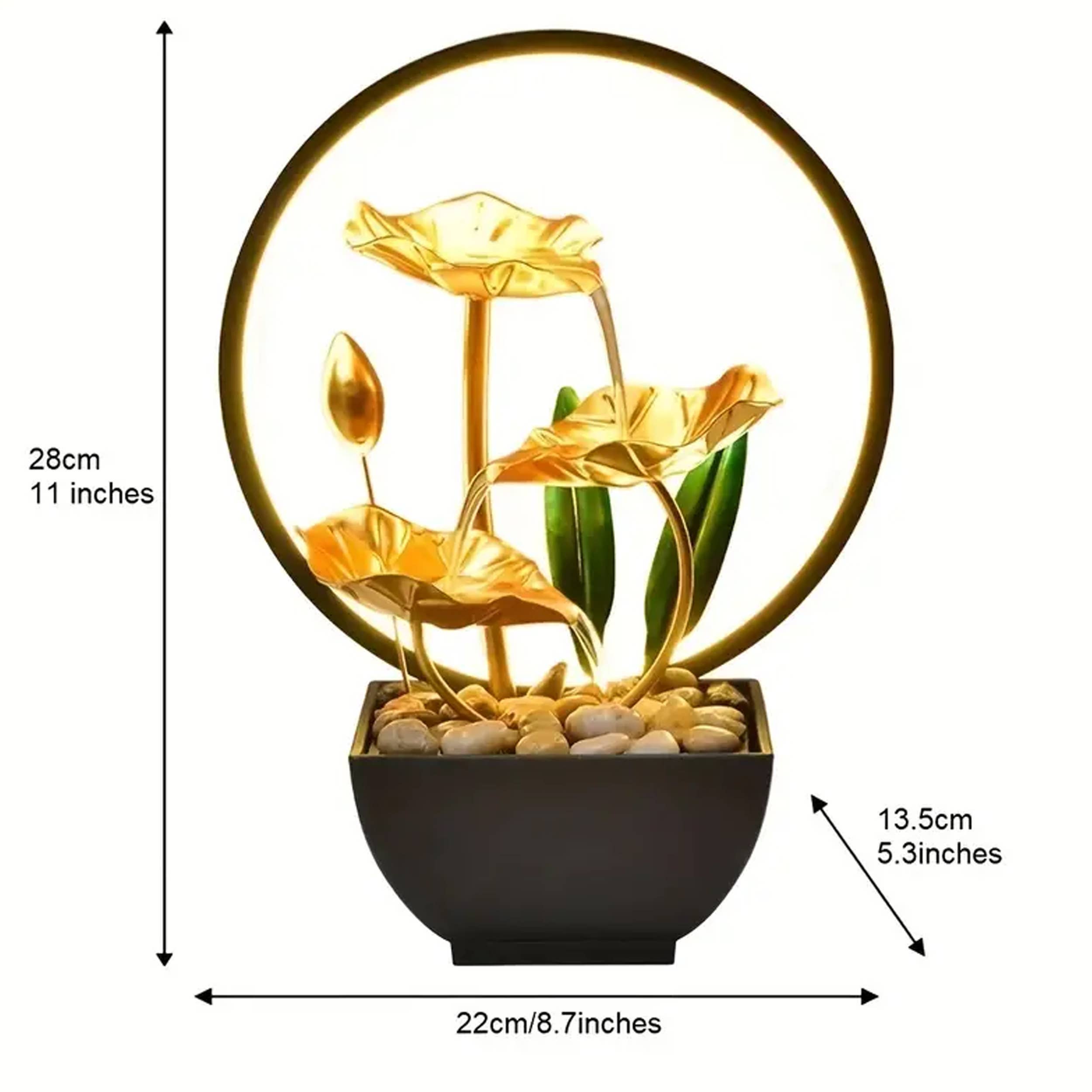 La Bella Monte - Wholesale Sculpture - Table Water Fountain with Natural Rocks Holiday Décor4