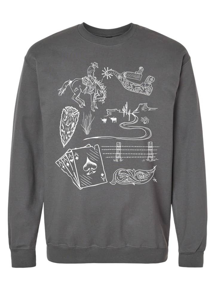 Modern Cowgirl - Wholesale Graphic Sweatshirt - Women's - Cowboy Things Sweatshirt2