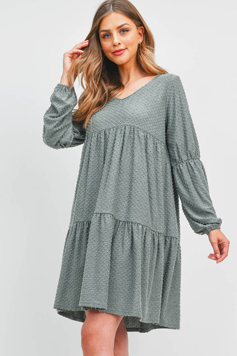 You & Me - Vendita all'ingrosso Vestito - Donna - PPD1246-ABITO A POIS SVIZZERI CON VOLANT CON MANICHE A SBUFFO17