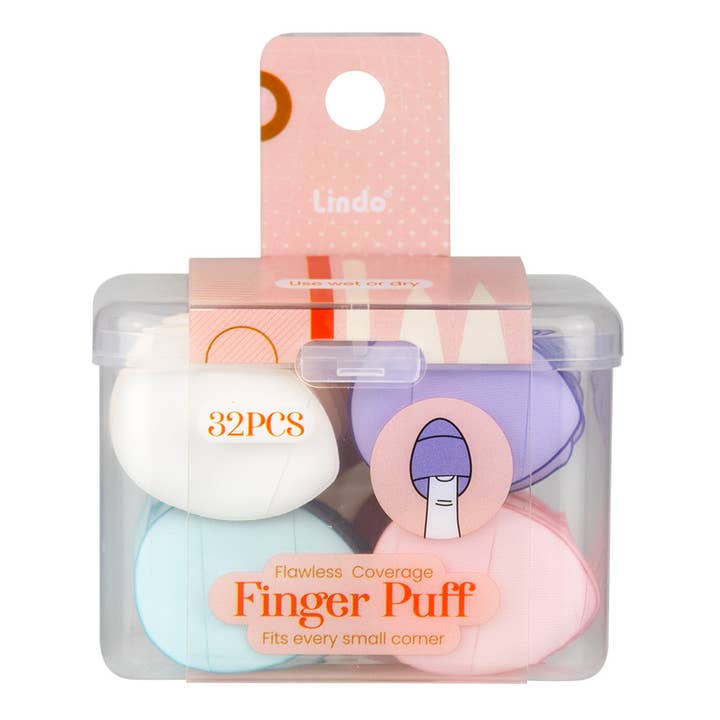 Lindo - Wholesale Makeup Sponge/Blender - Lindo 32PCS Flawless Coverage Finger Makeup Puff2