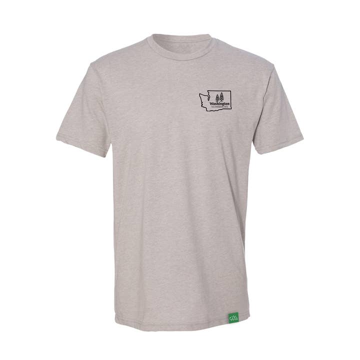 Washington Topo Map T-Shirt for wholesale by Wild Tribute