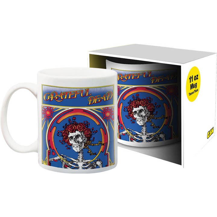 Gypsy Rose - Wholesale Coffee Mug - Grateful Dead Bertha Skeleton and Roses Mug
