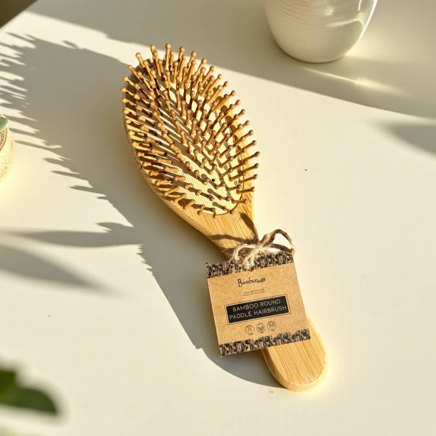 Bamboo Switch - Wholesale Hair Brush/Comb - Bamboo Paddle Hairbrush | Round | Christmas Gift Bestseller2