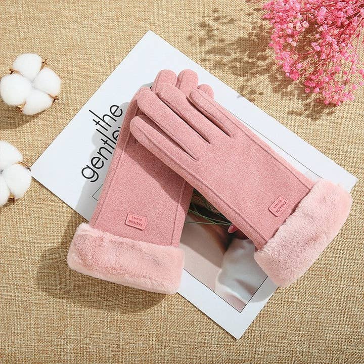 Fleece Lining Thickened Warm Touch Screen Gloves for wholesale by Sheer Trend