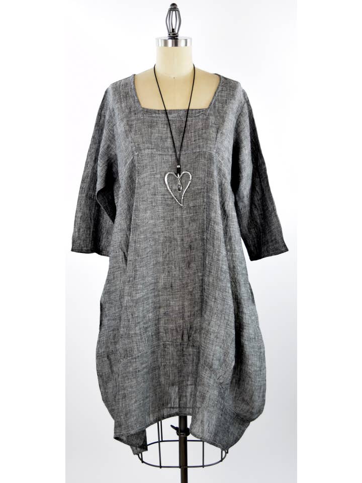 LINEN AND GAUZE - Wholesale Dress – Women's - Lagenlook Linen Dress10