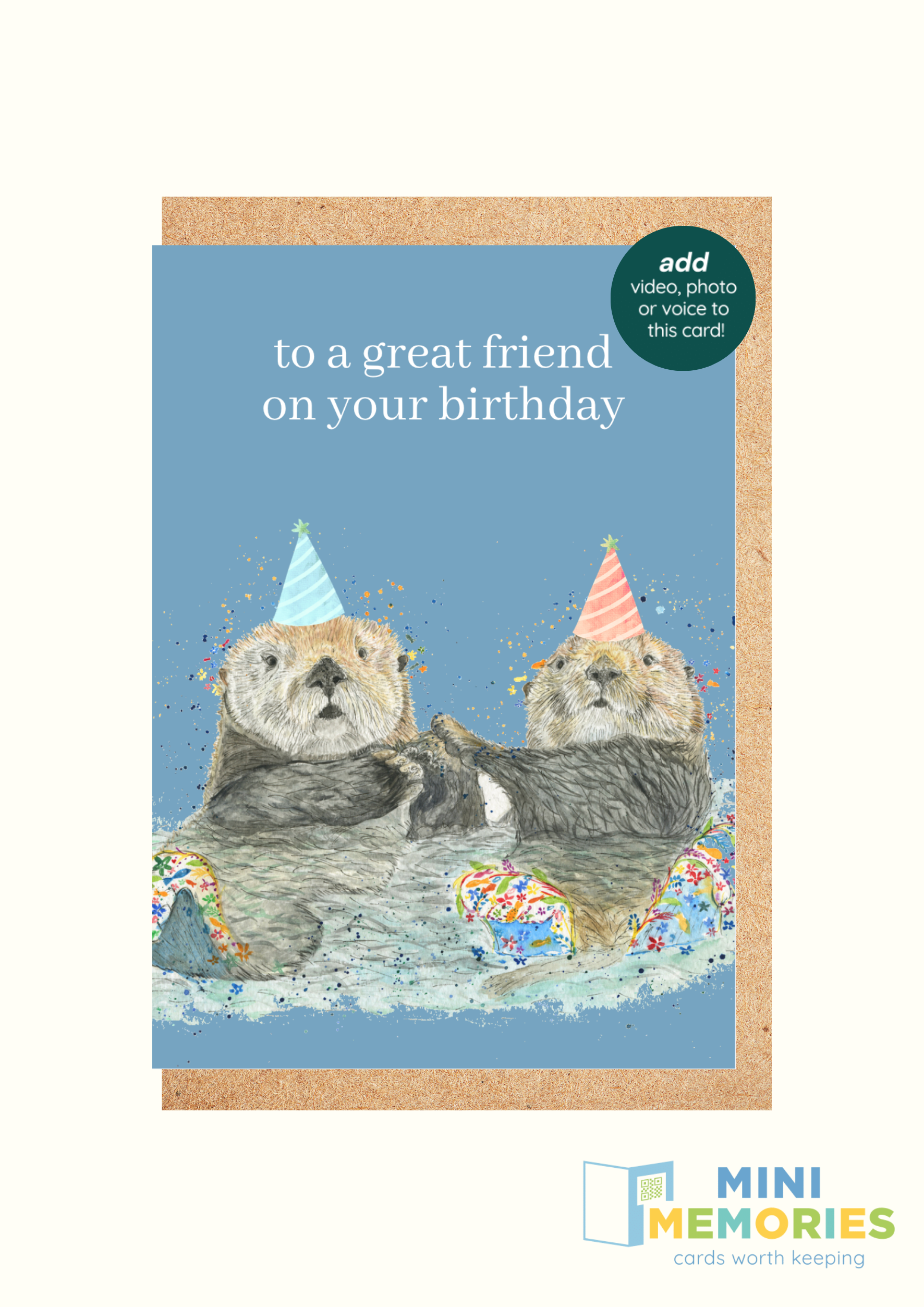 Jen Winnett Eco Artist - Wholesale Birthday Card - Starter Bundle 24 QR Greetings cards + video, photo or voice6