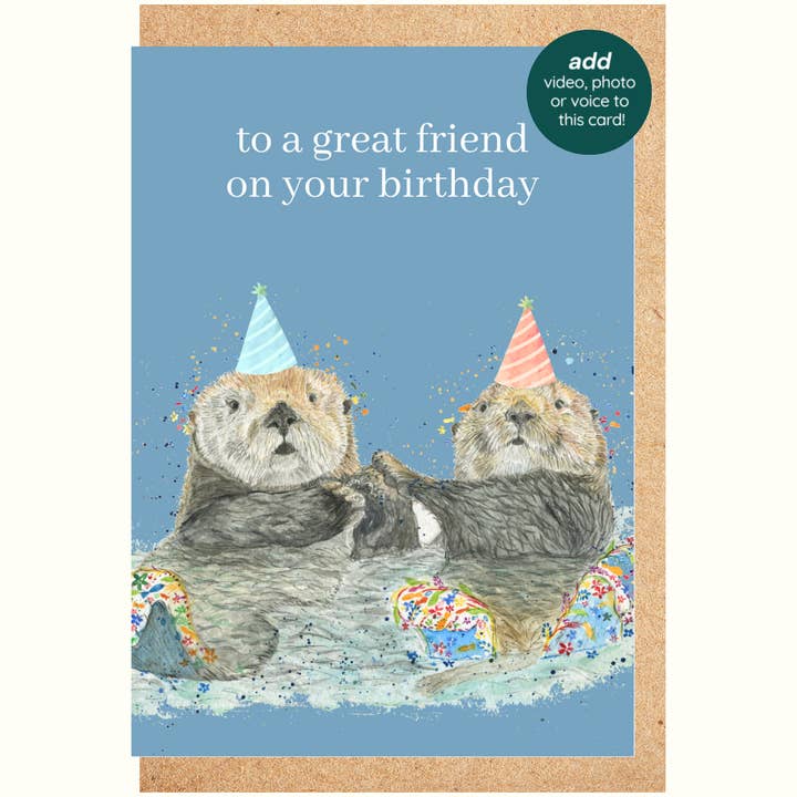 Jen Winnett Eco Artist - Wholesale Birthday Card - Starter Bundle 24 QR Greetings cards + video, photo or voice6