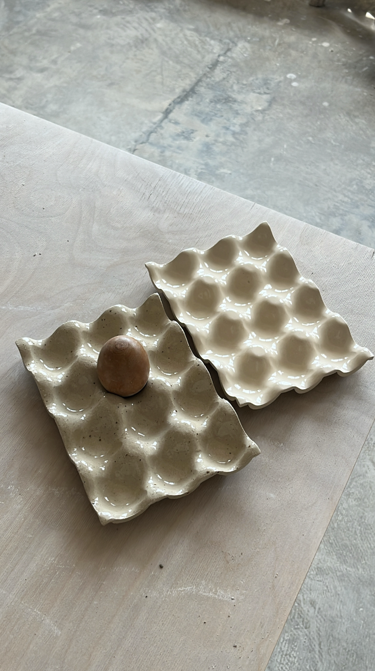 Eleanor Torbati Ceramics - Wholesale Egg Cup/Holder - Stoneware Handmade Egg Cup Tray Rack Holder 6, 8 or 122