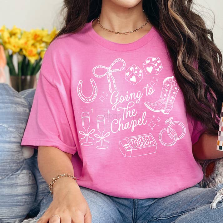 Going To The Chapel WHITE DTF Heat Transfer for wholesale by Trendy Transfers